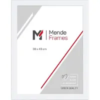 MendeFrames H980 Holzrahmen weiß gemasert Museumsglas 59,4x84,1 cm