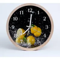 Tulup Holzuhr 30fi cm wanduhr - Zitronen Wohnzimmer