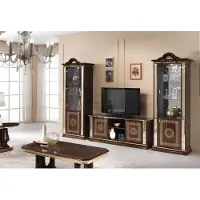 AEA Italienische Wohnwand Möbel Schrank Vitrine rtv 3tlg. Set Luxus tv vitrinen glas