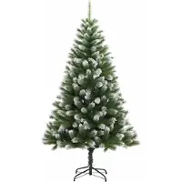 vidaXL "Schlussverkauf" Künstlicher schwenkbarer Weihnachtsbaum(1 pc) - Kunstbaum/Tannenbaum - mit flockigem Schnee C7408