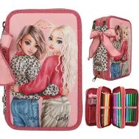 Depesche Buntstift "3-Fach Federtasche LEOHEART TOPModel 7,5 x 13 x 20 cm rosa"