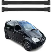Omtec Dachträger Grundtäger für Mercedes Vaneo 2001-2005 75kg Aluminium Schwarz 2 tlg