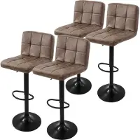 ML-Design | Set mit 4 Barhockern Abigail aus Kunstleder Bruin Kunstleer 45x112x50 cm | NADUVI