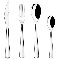 BRA Torino | 75-teiliges Besteckset, Edelstahl 18/10, glänzend poliert, spülmaschinenfest, 3,5 mm Stärke, mit Steakmesser