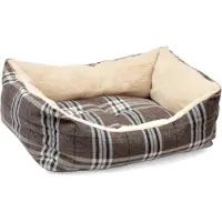 Aumuller Plüschsofa Schottland Braun, 60 cm - kuscheliges Hundesofa