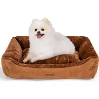Nobleza Orthopädisches Hundebett Kleine Hunde, Hundekissen Flauschig und Weich, Hundekorb Waschbar Welpen, Hundesofa Rutschfest, M, 75x50x20CM