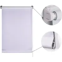 Jet-Line Rollo Indoor blickdicht - 150 - Weiß - 85 Seitenzugrollo Seitenzug verdunkelnd Verdunkelung Sonnenschutz Sichtschutz Fixmontage Klemmmontage Küche Schlafzimmer Badezimmer Küche Zimmer Büro