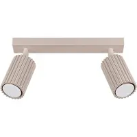 Licht-Erlebnisse Spot Lampe Aluminium GU10 IP20 verstellbar Taupe 2-flammig länglich Modern