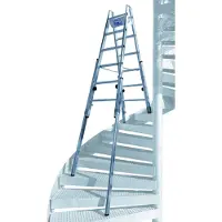 Iller-Leiter Iller Treppenhausleiter Multilift Aluminium blank 2x7 Sprossen