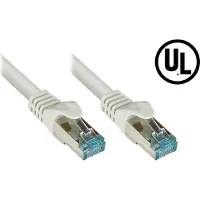 GOOD CONNECTIONS RNS Patchkabel Cat.6A, mit Messprotokoll + Serien-Nr., S/FTP, 500MHz, 10Gbit/s, UL, grau, 1,5m,