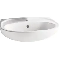 Vitra Norm Waschbecken 55cm breit mit Hygiene Glasur weiß Waschtisch Keramik 5087L003-1029