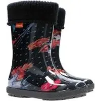 Demar Kinder HAWAI LUX Jungen Mädchen Thermostiefel Gummistiefel gefüttert Größe: 24/25, Herstellerfarbe: Blumen