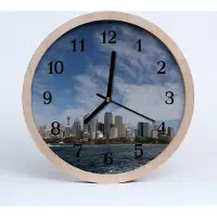 Tulup Holzuhr 30fi cm wanduhr - Stadt
