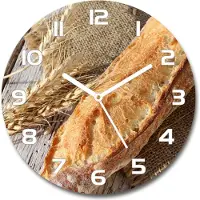 Tulup Wanduhr aus Glas 30fi Glasbild Glasuhr Gehärtetes Glas - weisse-zeiger - Fresh baguette