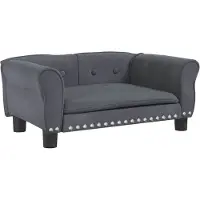 vidaXL Hundebett Dunkelgrau 70x45x30 cm Samt