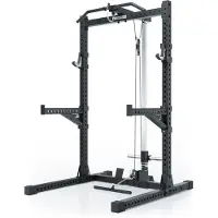 ATLETICA R7 Rider | Plate Load Version | 203 cm Höhe | Squat Rack mit integriertem Latzug
