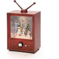 Konstsmide LED Fernseher mit 3 Schneemännern