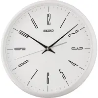 Seiko QXA786W Wanduhr mit Leisegang Weiß