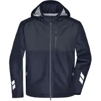 James & nicholson Padded Hardshell Workwear Jacket navy/carbon, Gr. XS