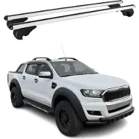 Omtec Dachträger Grundtäger für Ford Ranger 2011-2015 75kg Alu Silber 2 tlg