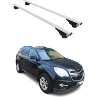 Omtec Dachträger Gepäckträger für Chevrolet Equinox 2010-2017 Grundträger Metall Grau