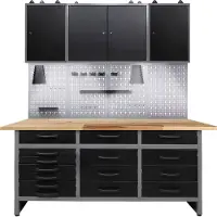 Ondis24 Werkstatt-Set 160 cm, mit LED