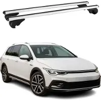 Omtec Dachträger Grundtäger für VW Golf Variant 2020-2025 75kg Aluminium Silber 2 tlg