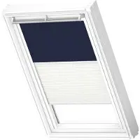 Velux Original Dachfenster Duo Verdunkelungsrollo für SK06, Dunkelblau, mit weißer Führungsschiene