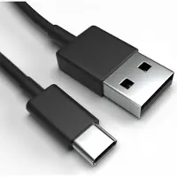 Justcom USB-C Ladekabel für Kyocera Easy Smartphone 2+ Schwarz 10 cm Handy Schnellladekabel Datenkabel