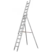 Iller-Leiter Iller Obstbaumleiter 9,2m AH, 2-teilig mit Stützen und 2x16 Sprossen
