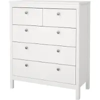 Ebuy24 Madrid Kommode 5 Schubladen weiß.