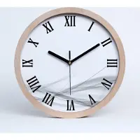 Tulup Holzuhr 20fi cm wanduhr - schwarze Spitzen - abstrakcjaale