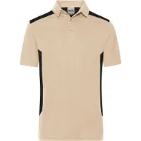 James & nicholson Men's Workwear Polo - STRONG - stone/black, Gr. 5XL