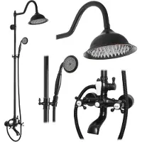 REA Bergamo Duschset Schwarz Wischwischer Sku -P5001