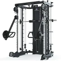 ATLETICA KSK Multipresse | COMBAT | Variant - KSK +Jammer Arms | 180 kg Steckgewichte | Smith Machine | Optional Jammer Arms | hohe Rahmenstabilität