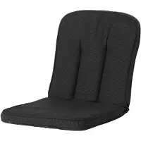 Madison Tuinstoelkussen Classic 94x48 cm Rib schwarz, wasserabweisend, passend für Royal Garden und Kettler Stühle
