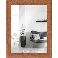 MendeFrames H610 Wandspiegel Vintage-Look braun 50x100 cm