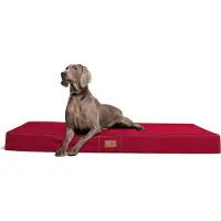 Tierlando Hundematratze HUGO BASIC M L XL XXL 80 bis 150 cm - Größe: 100x80cm | Farbe: 04 Dunkelrot