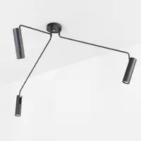 Licht-Erlebnisse Deckenstrahler Modern EYE Schwarz Metall GU10 3-flammig Deckenleuchte Wohnzimmer Schlafzimmer Flur
