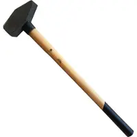 Vago-Tools Schlosserhammer Holzstiel 5 kg Hammer Vorlschlaghammer Stielschutz