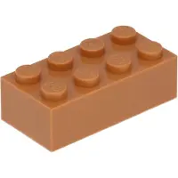 LEGO 2x4 Stein 3001 - 250 Stück Mittleres Nougat