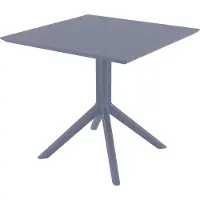 Mendler Tisch HLO-CP20 80 cm dunkelgrau