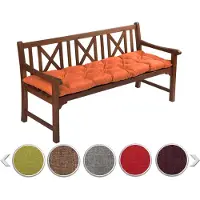 Sunnypillow Bankauflage Stuhlkissen Bankkissen 180 x 50 cm Sitzkissen für Hollywoodschaukel Polsterauflage Auflage für Gartenbank viele Farben und Größen zur Auswahl Orange