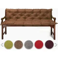 Sunnypillow Bankauflage Stuhlkissen Bankkissen 130 x 50 x 50 cm Sitzkissen und Rückenkissen für Hollywoodschaukel Polsterauflage Auflage - Braun