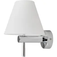LINDBY Wandleuchte Violetta, weiß, chrom