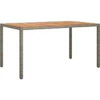 vidaXL Möbel Gartentisch Grau 150x90x75 cm Poly-Rattan - Gartentische 362545