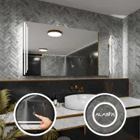 Alasta Badspiegel mit LED Beleuchtung und Touch-Schalter - Prague - 180 cm, 50 cm