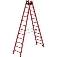 Munk Günzburger Steigtechnik Sprossen-Stehleiter GFK 2x12 Sprossen