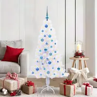 Prolenta Maison Exclusive - Künstlicher Weihnachtsbaum Weiß 150 cm PVC und Stahl