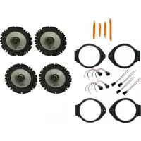 DSX Alpine Set Tür vorn hinten für Opel Meriva B Bj 10-17 Ausbaubügel 440 W